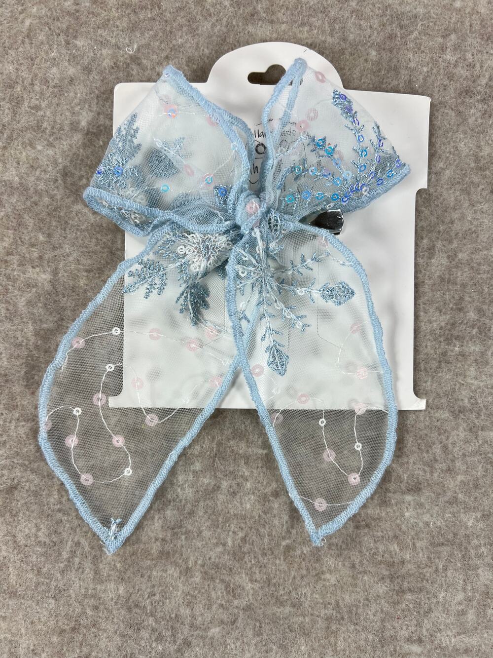 Beloved Bairn Bows Winter Wonderland Midi Beloved on Clip Snowflake Sequin